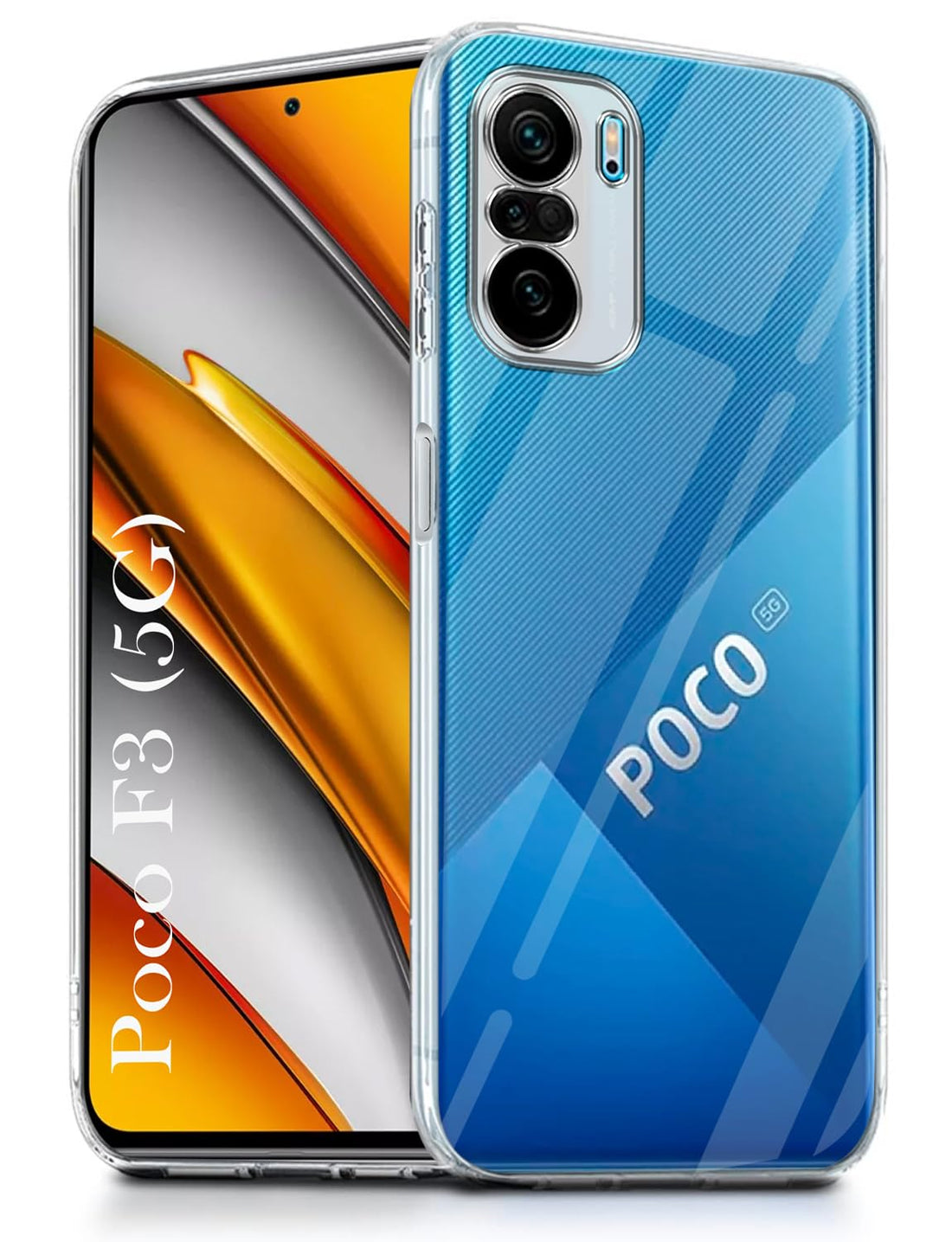 For Poco F3 Back Cover ( Silicone Clear Shockproof Case with Camera Protection | Soft and Flexible | Transparent)