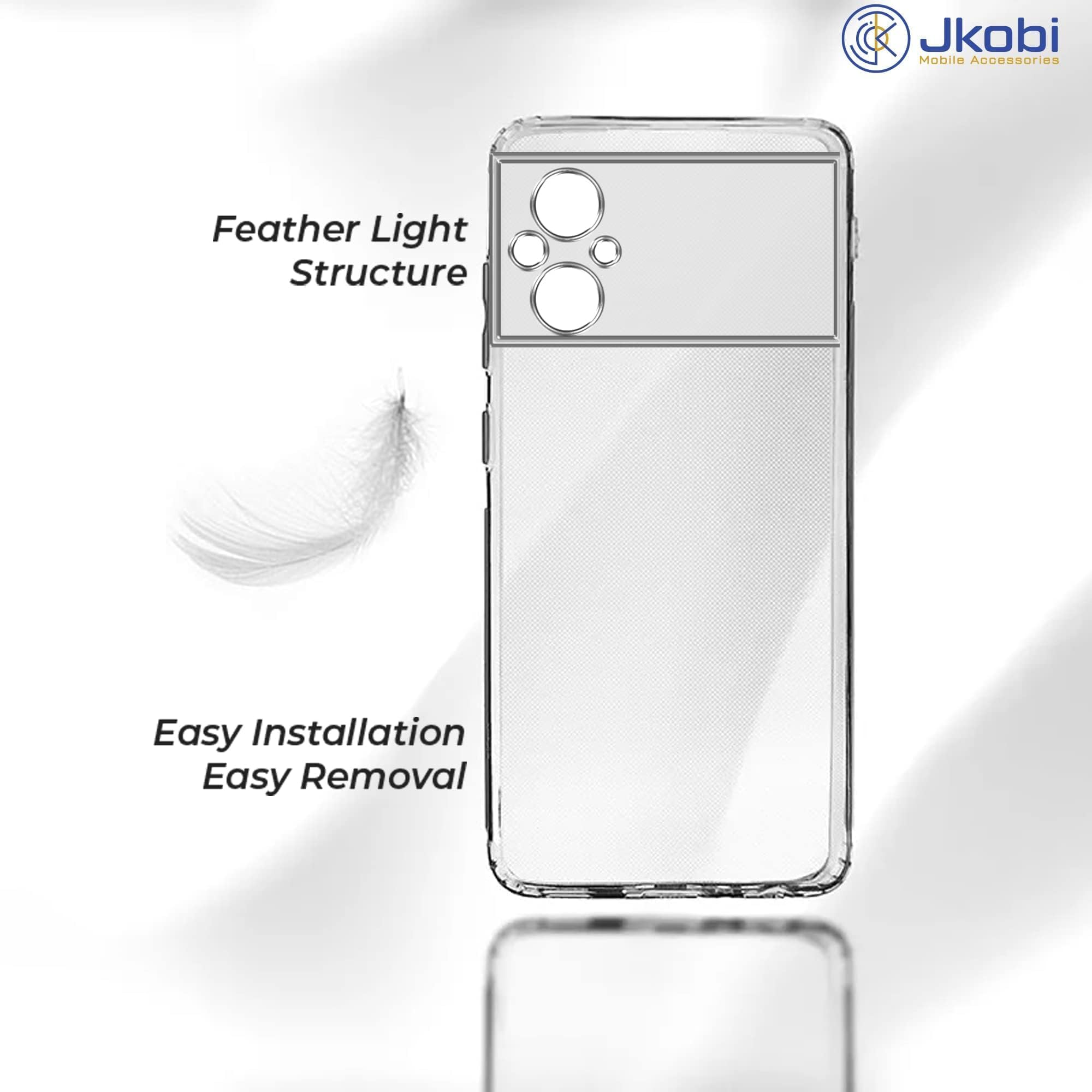 For Poco M5 Back Cover (Silicone Clear Case with Camera Protection | Shockproof)