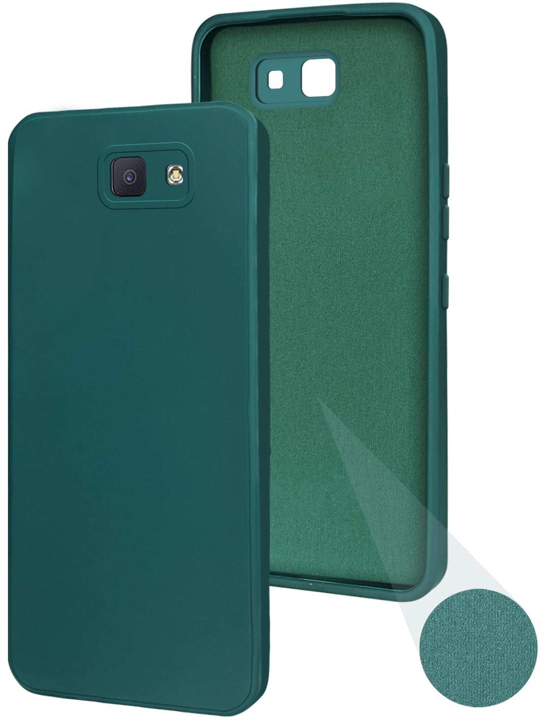 For Samsung Galaxy J5 Prime Back Cover Case ( Matte Finish Silicone with Inside Fiber cloth)