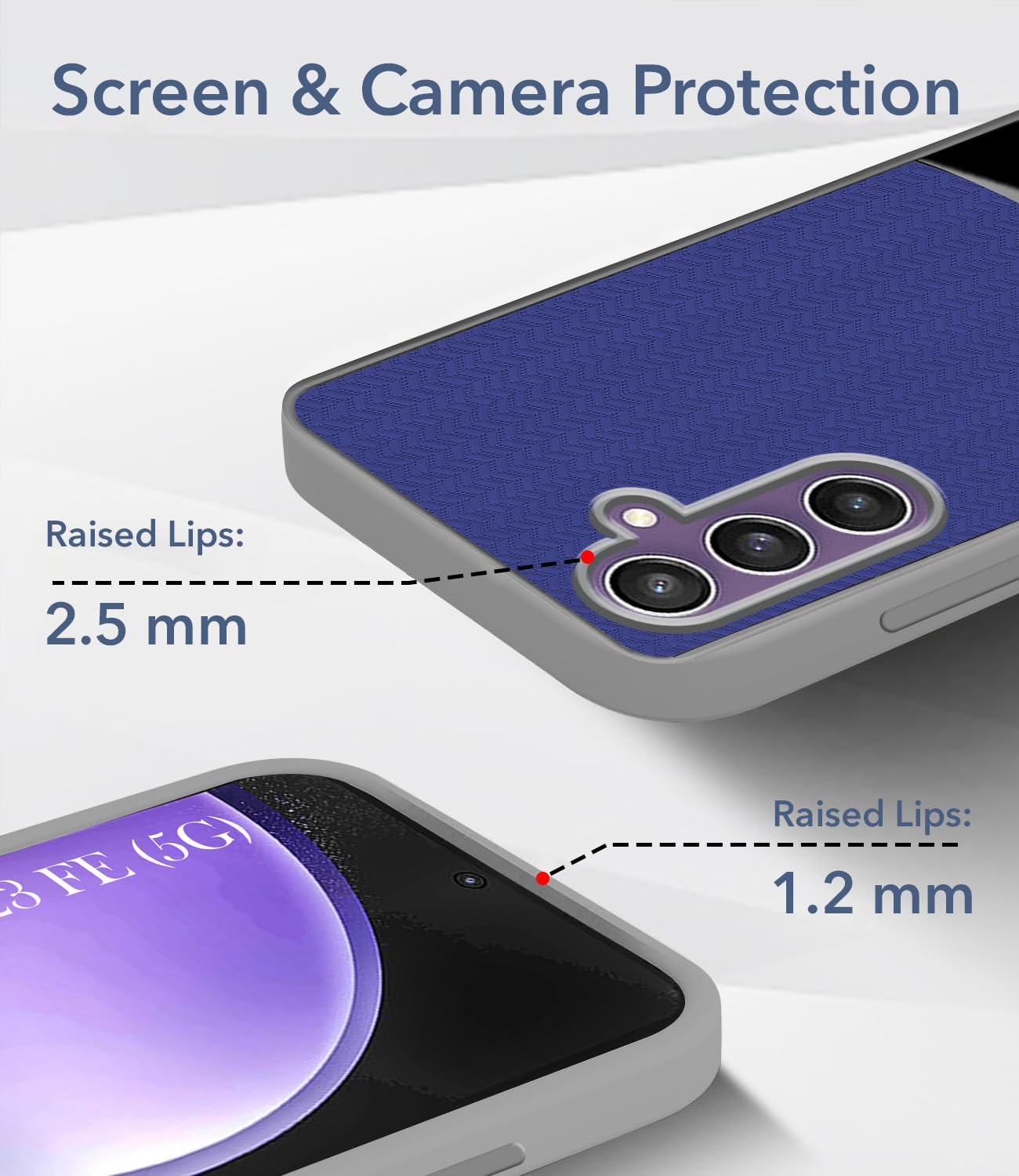 For Samsung Galaxy S23 FE 5G Back Cover Case (Elegant PU Leather Finish | Premium Minimalist Professional | Camera Protection Bump)