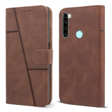 For Xiaomi Mi Redmi Note 8 Flip Cover Case (Stitched Leather Finish | Magnetic Closure | Inner TPU | Foldable Stand | Wallet Card Slots)