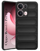 For Oppo Reno13 Pro 5G | Oppo Reno 13 Pro 5G Back Cover Case (Matte Liquid Silicone | Professional Design | Camera Protection | Wave Black)