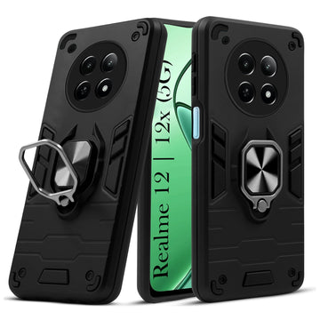 For Realme 12 | Realme 12X Back Cover Case (Shockproof Polycarbonate Dual Layer Hybrid Armor)