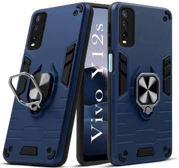 For Vivo Y12s Back Cover Case (Shockproof Polycarbonate Dual Layer Hybrid Armor)