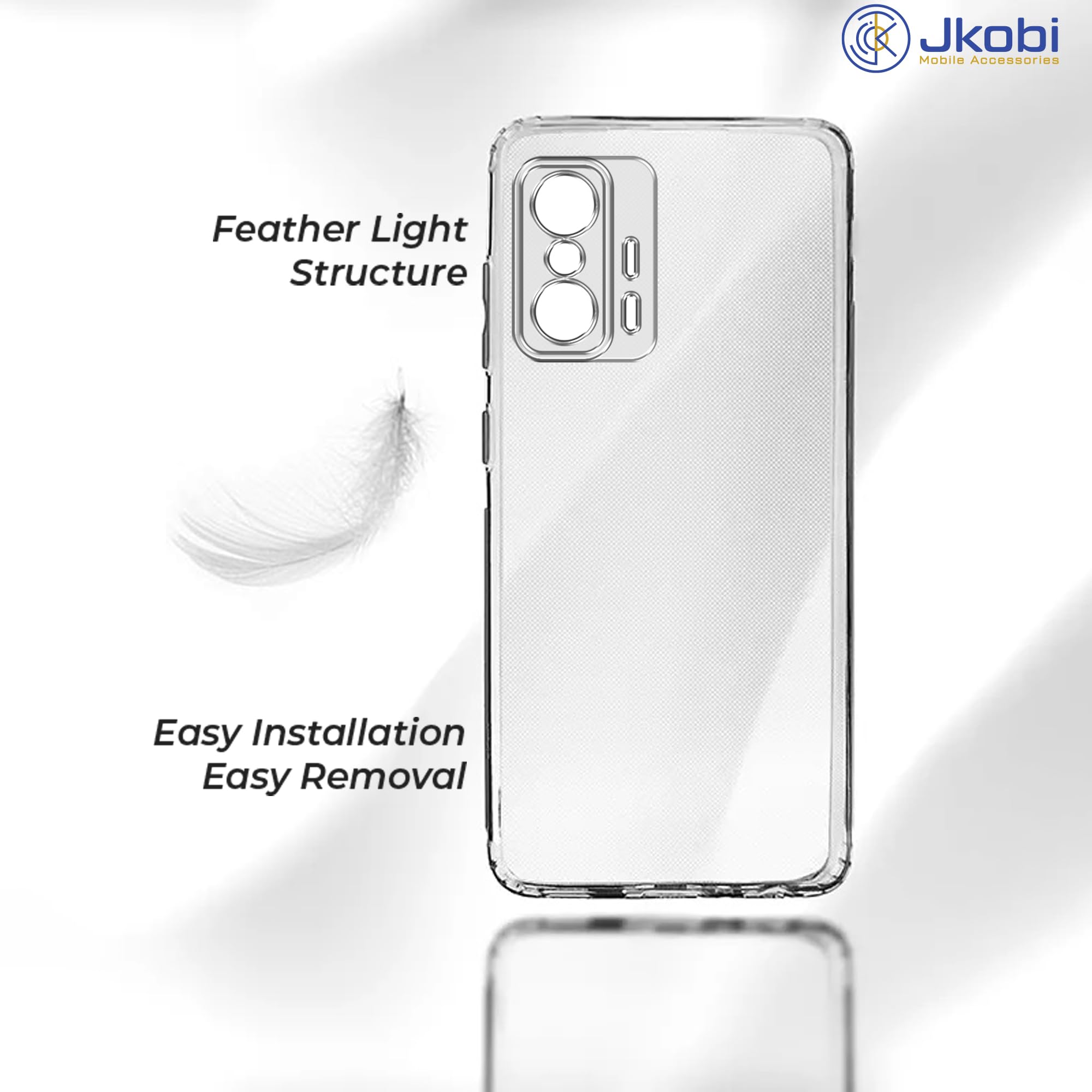 For Xiaomi 11T | Xiaomi 11T Pro Back Cover (Silicone Clear Shockproof Case with Camera Protection | Soft and Flexible | Transparent)