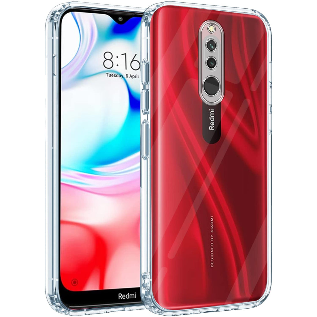 For Xiaomi Mi Redmi 8 Back Cover Case (Silicone Crystal Clear | Pure Camera Protection | Soft and Flexible for Charger and Headphone sockets | Shockproof Bumpers | Transparent)
