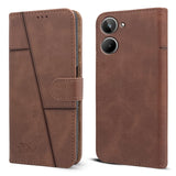 For Realme 10 Flip Case Cover (Stitched Leather with Magnetic Closure | )