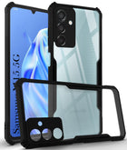For Samsung Galaxy M15 5G Back Cover Case (Shockproof with Polycarbonate Clear Panel)