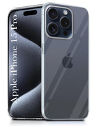 For Apple iPhone 15 Pro Back Cover ( Silicone Clear Shockproof Case with Camera Protection | Soft and Flexible | Transparent)