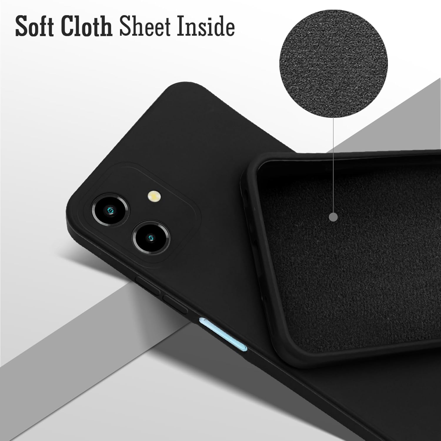 For Lava Yuva 2 Back Cover Case (Matte Finish Silicone with Inside Fiber Cloth)