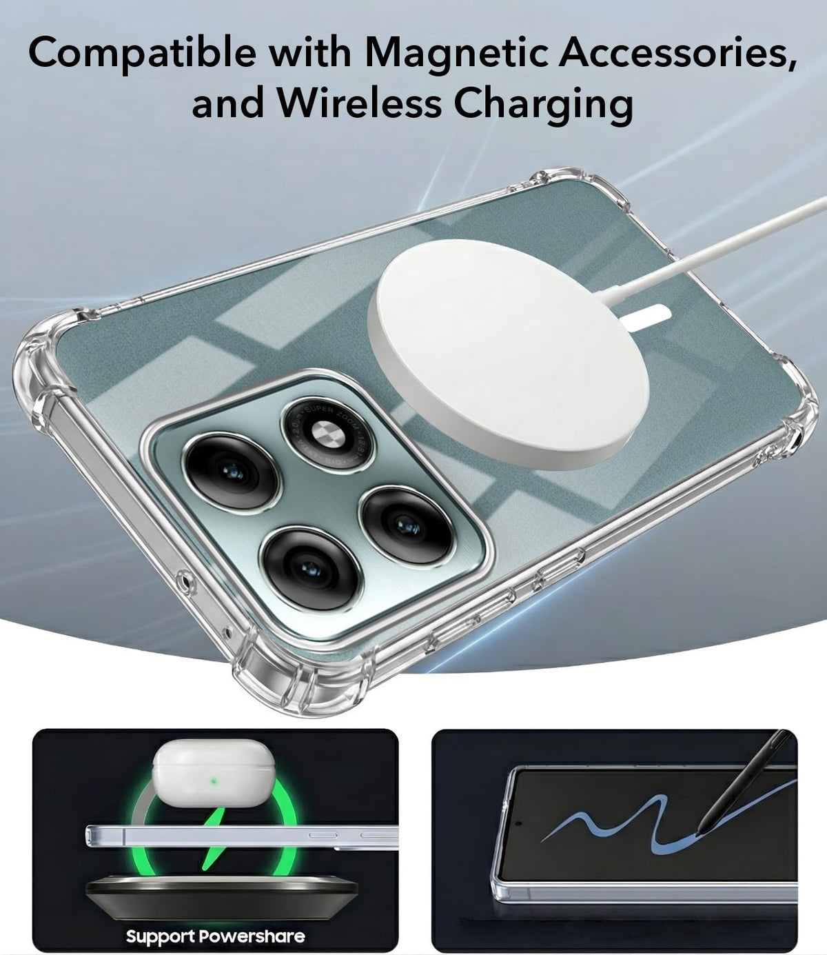 For Motorola Edge 70 Pro |  Motorola Edge 70 Pro Plus Back Cover Shockproof Crystal-Clear (Magsafe Wireless Support | Drop & Camera Protection | Hard Polycarbonate)