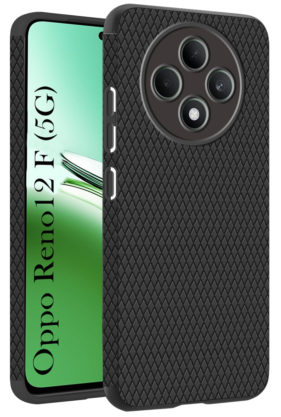 For Oppo Reno 12F 5G Back Cover Case  (Liquid Silicone | Side Grip | Camera Protection)