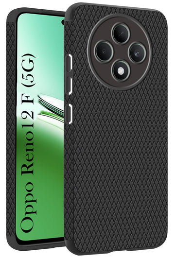 For Oppo Reno 12F 5G Back Cover Case  (Liquid Silicone | Side Grip | Camera Protection)