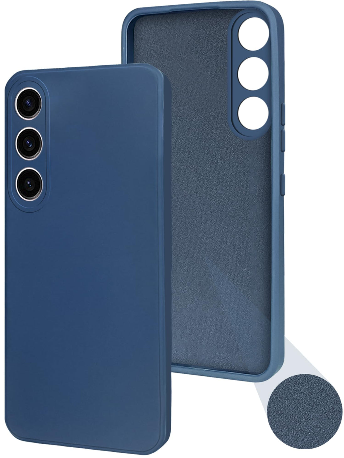 For Samsung Galaxy S23 5G Back Cover Case (Matte Finish Silicone with Inside Fiber Cloth)
