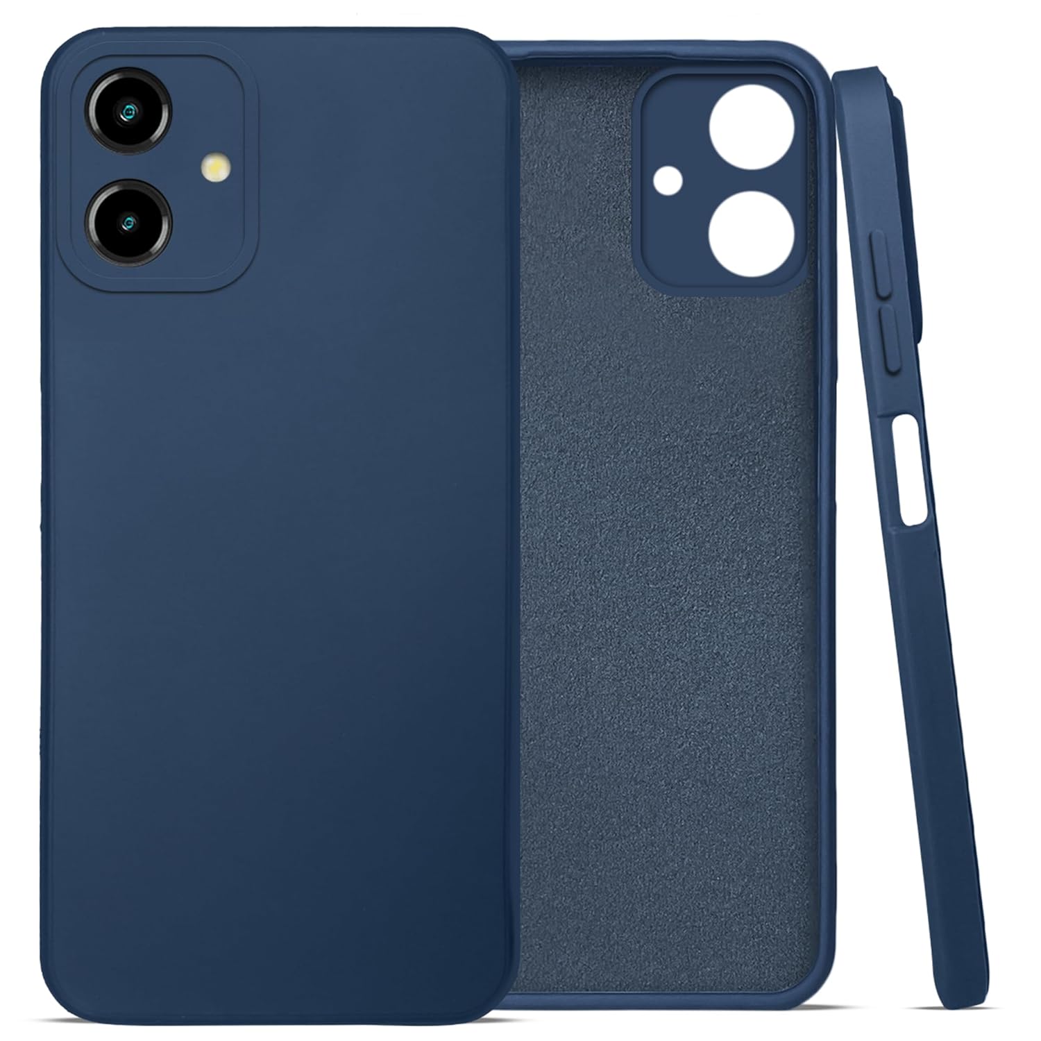 For Lava Yuva 2 Back Cover Case (Matte Finish Silicone with Inside Fiber Cloth)