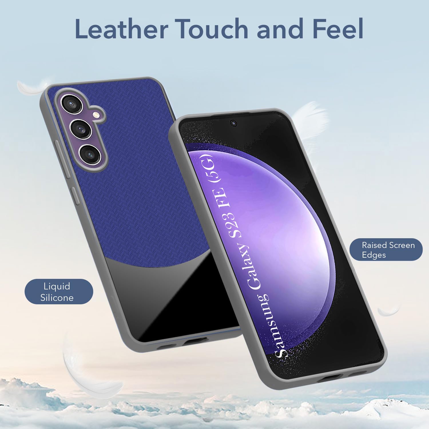 For Samsung Galaxy S23 FE 5G Back Cover Case (Elegant PU Leather Finish | Premium Minimalist Professional | Camera Protection Bump)
