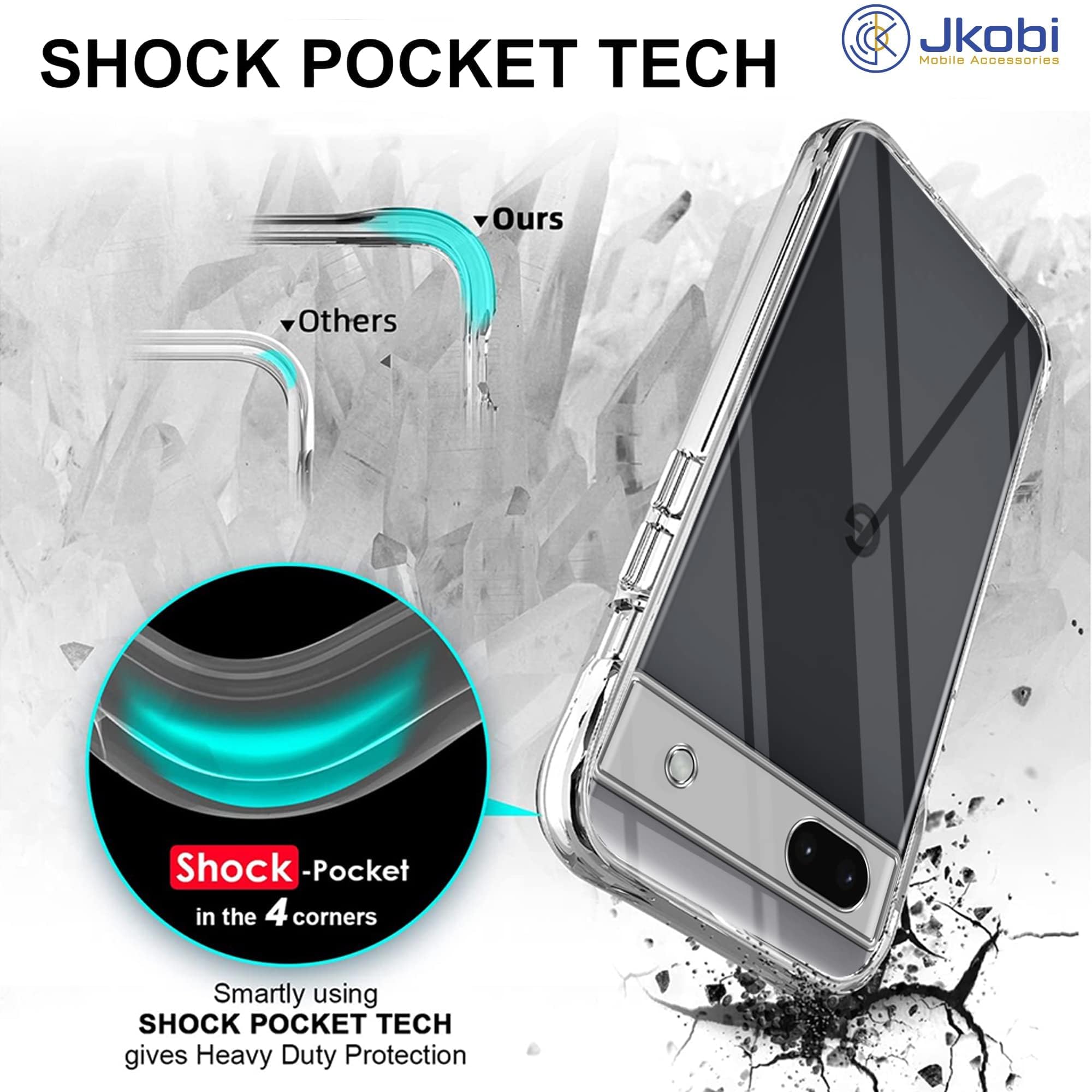 For Google Pixel 6a Back Case Cover (Shockproof Case with Camera Protection | Clear Silicone | Soft and Flexible | Transparent)