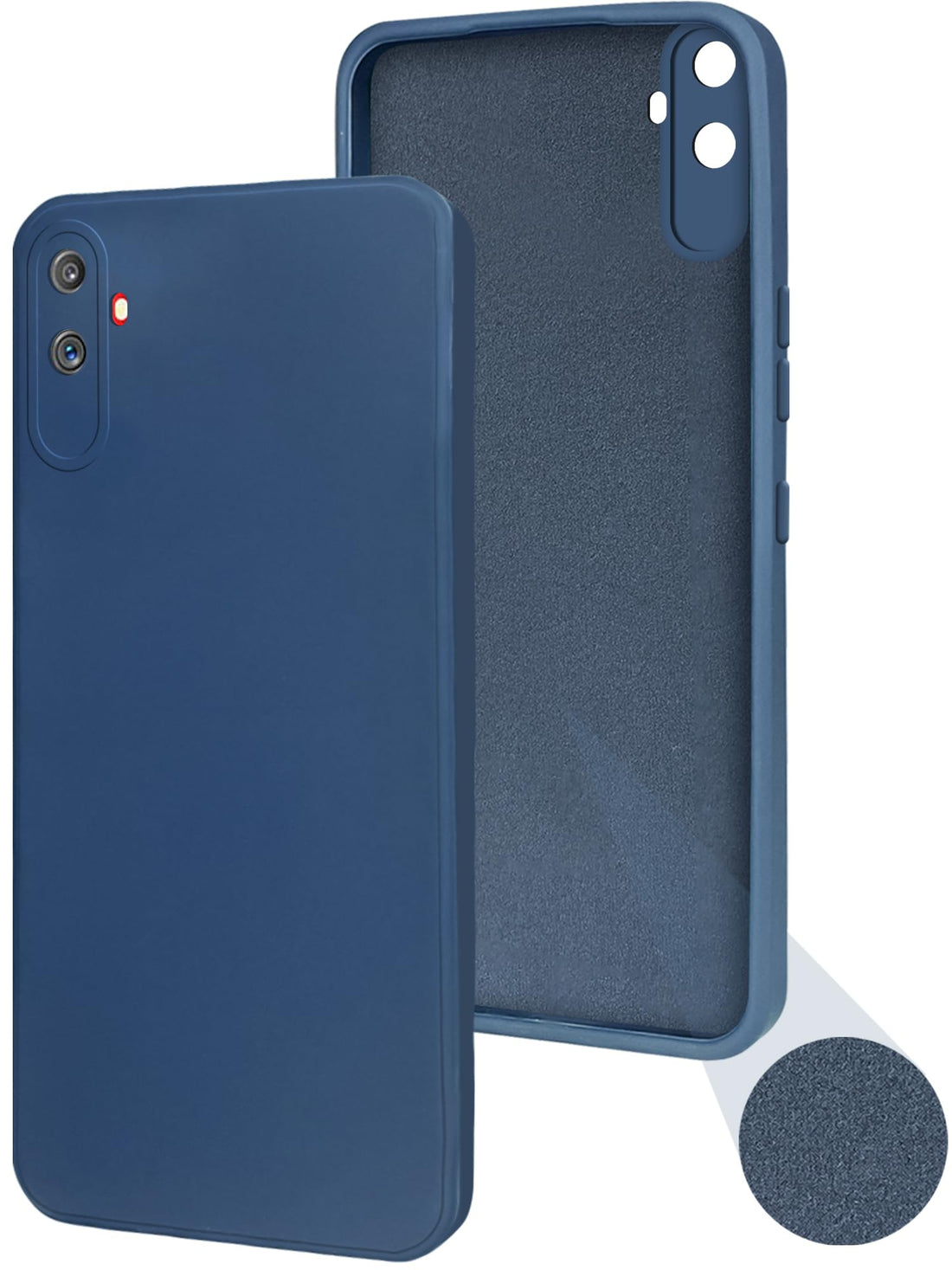 For Realme C3 Back Cover Case (Matte Finish Silicone with Inside Fiber Cloth)
