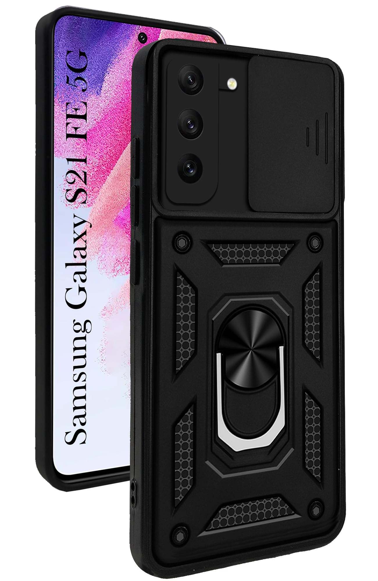 For Samsung Galaxy S21 FE 5G Back Cover Case (Hybrid Dual Armor Polycarbonate)