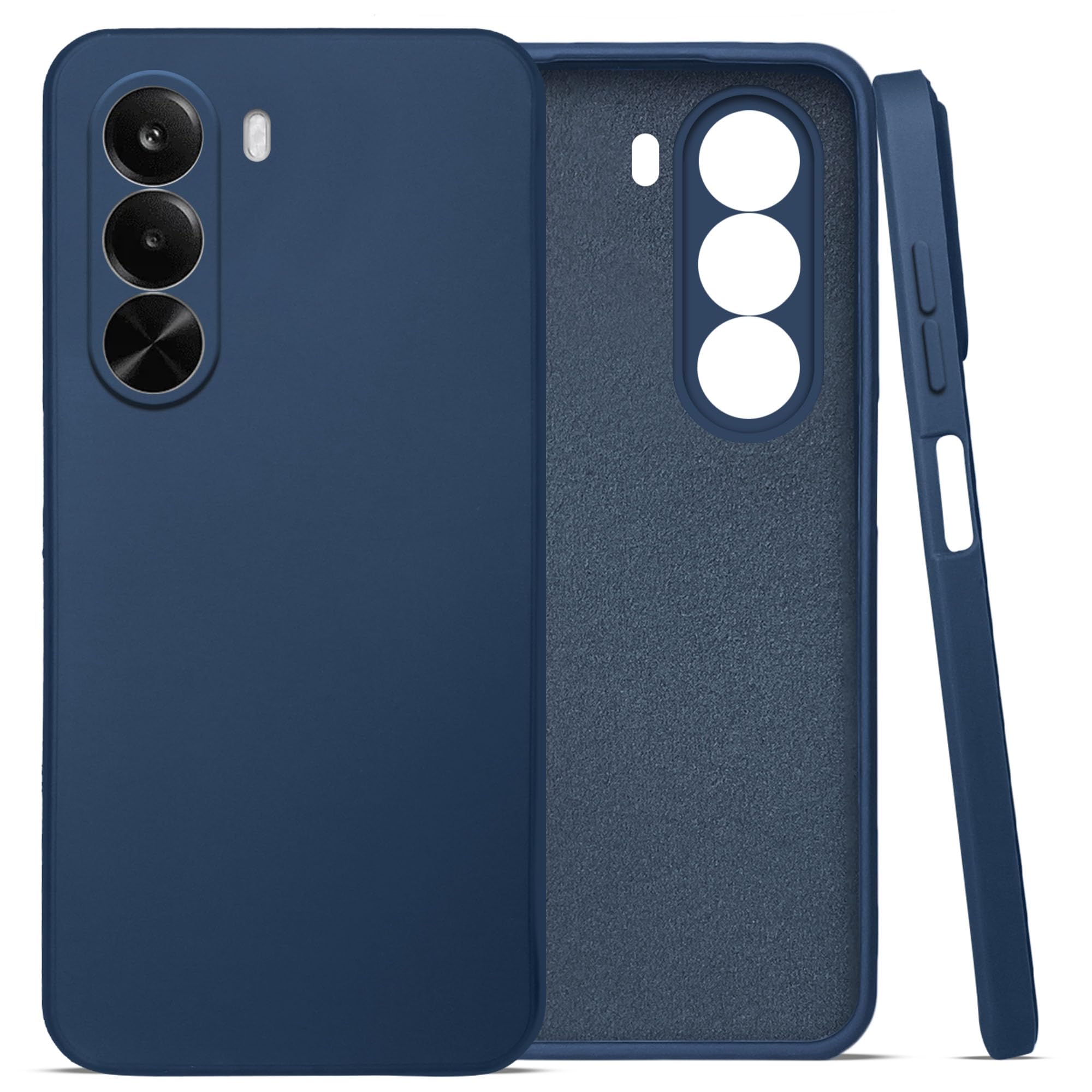 For OnePlus Nord CE 6 Lite Back Cover Case (Matte Finish Silicone with Inside Fiber cloth)