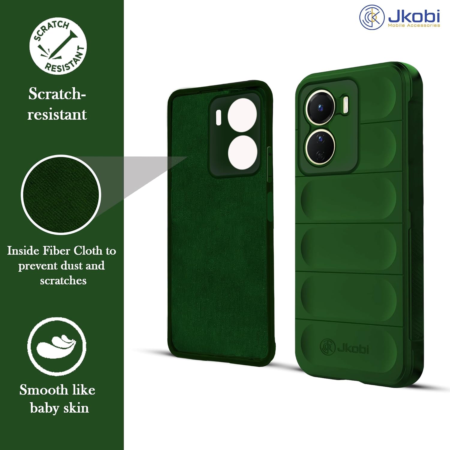 For Vivo Y16 Back Cover Case (Matte Liquid Silicone | Micro-Fiber Cloth Inside | Camera Protection | Shockproof)
