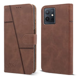 For Vivo T1 5G Flip Cover Case (Stitched Leather Finish | Magnetic Closure | Inner TPU | Wallet Card Slots)