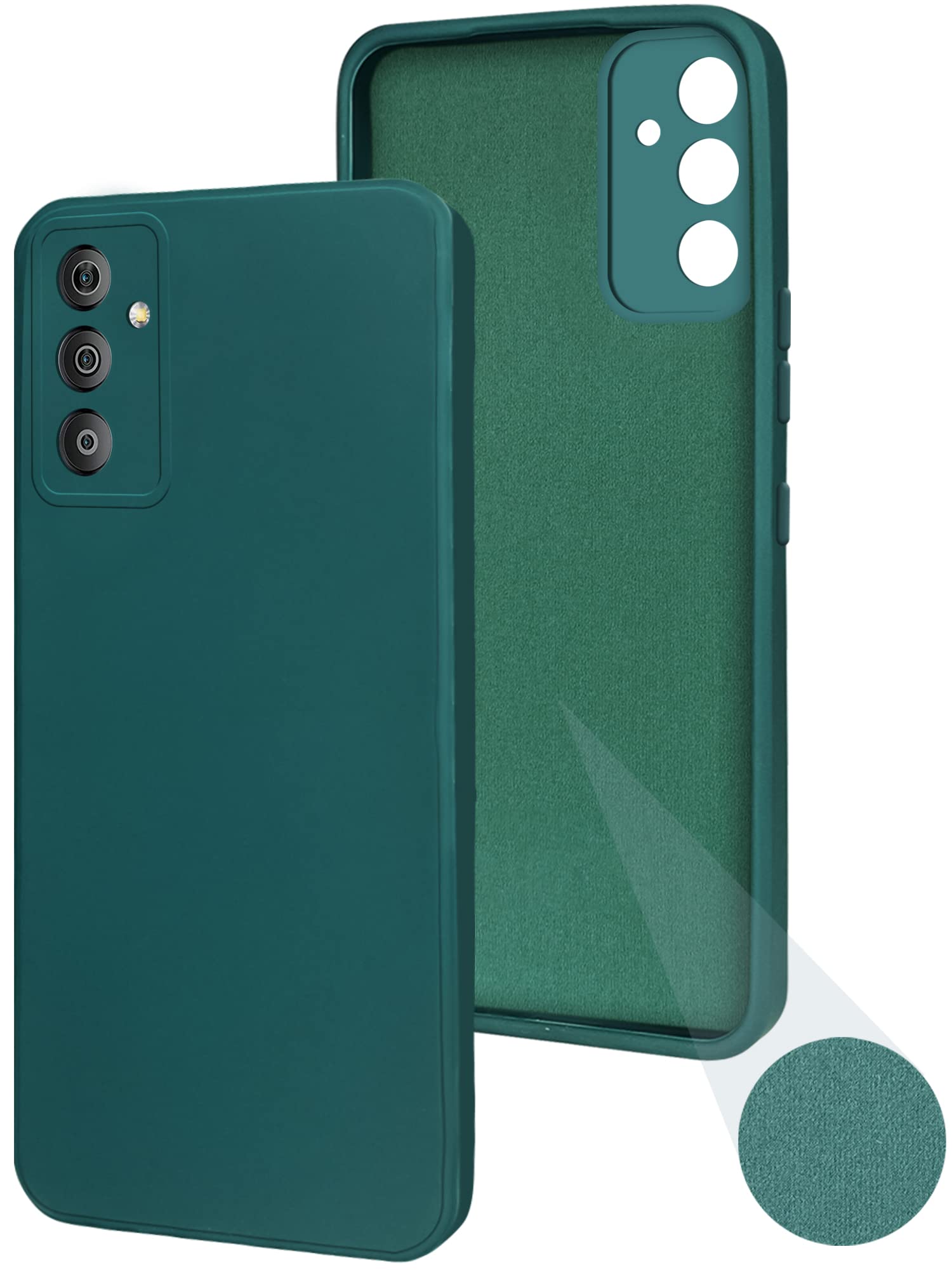 For Samsung Galaxy F23 5G Back Cover Case (Matte Finish Silicone with Inside Fiber Cloth)