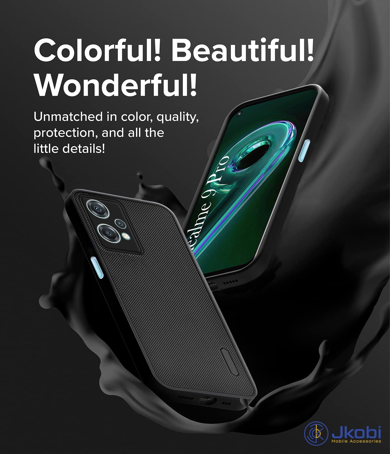 For Realme 9 Pro Back Cover Case Rubberised (Textured Grip Design| Micro-Fiber Cloth Inside | Slim and Light Weight | Soft Touch and Feel)