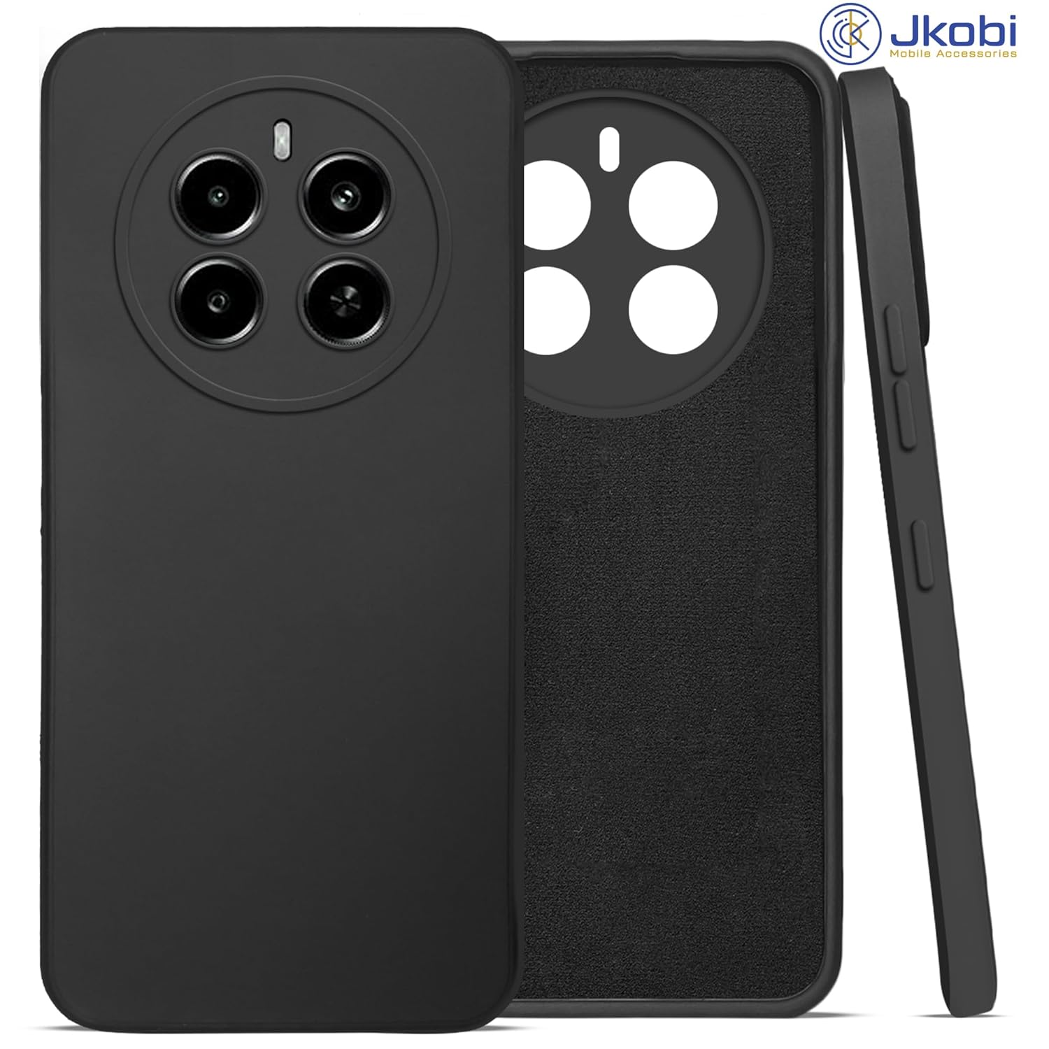 For Realme P1 5G Back Cover Case (Matte Finish Silicone with Inside Fiber Cloth)