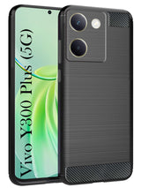 For Vivo Y300 Plus  Back Cover Case ( Hybrid Armor Case | Carbon Fiber Shockproof | Soft and Flexible)