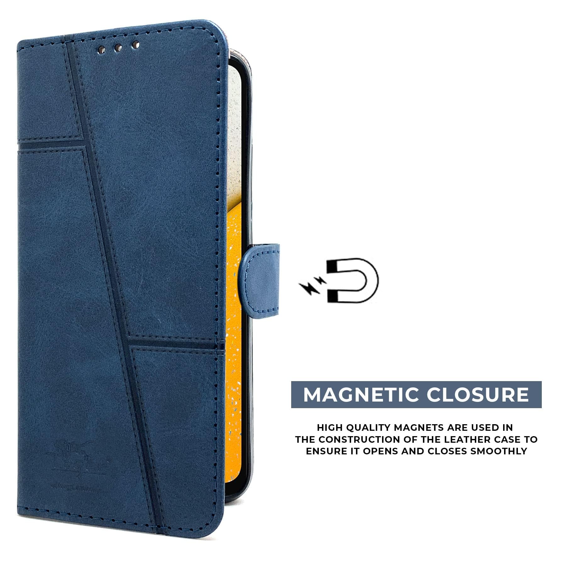 For Xiaomi Redmi A1 2022 Flip Cover Case (Stitched Leather with Magnetic Closure)