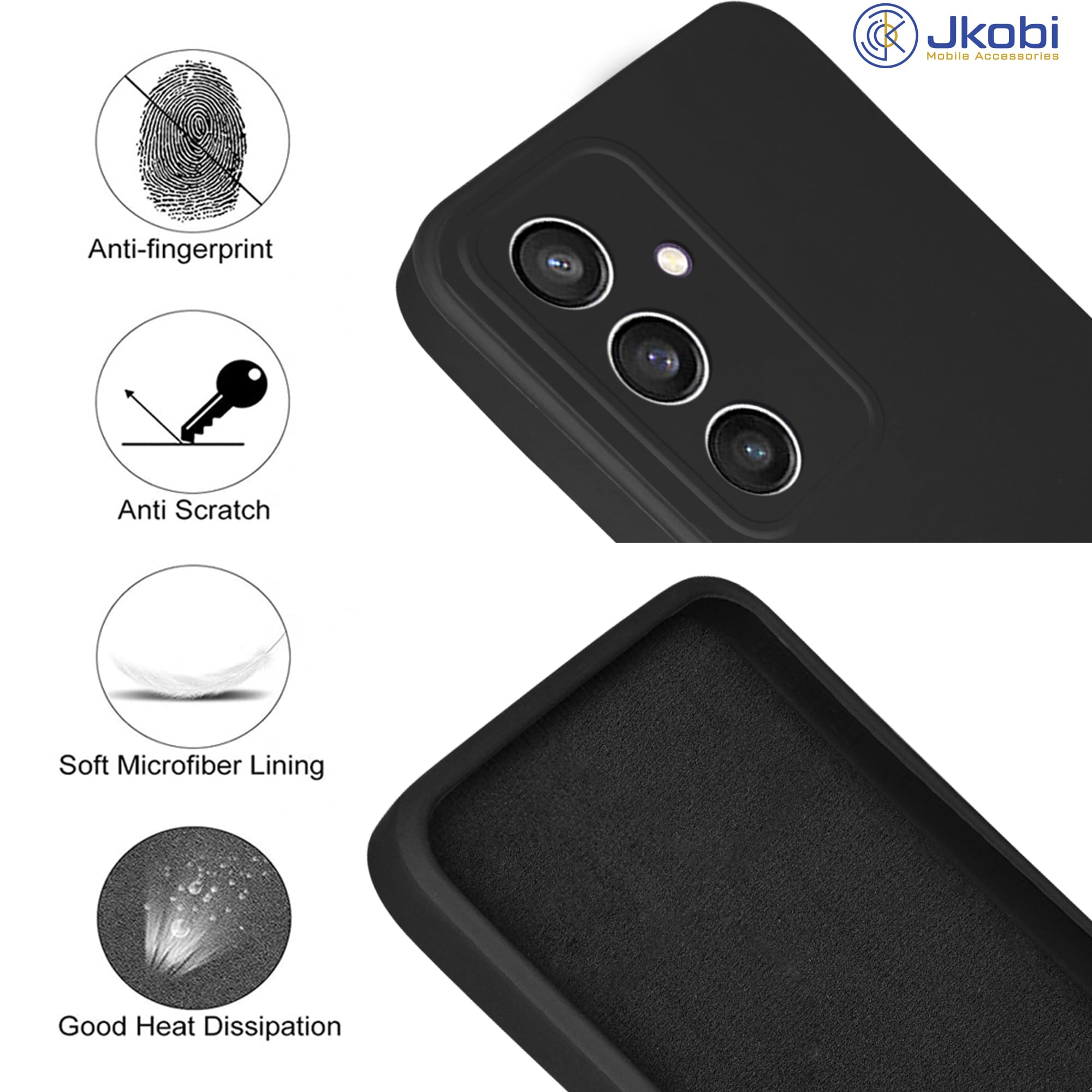 For Samsung Galaxy S23 FE 5G Back Cover Case (Matte Finish Silicone with Inside Fiber Cloth)