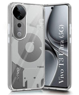 For Vivo T3 Ultra Back Cover (Silicone Matte Shockproof Case with Camera Protection | Soft and Flexible | Transparent)
