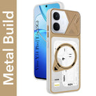 For Vivo Y51 Pro 5G | Vivo T5x Metallic Back Cover Case (Metallic Camera Protection & Buttons | Translucent Milky Shade | Hard Polycarbonate)