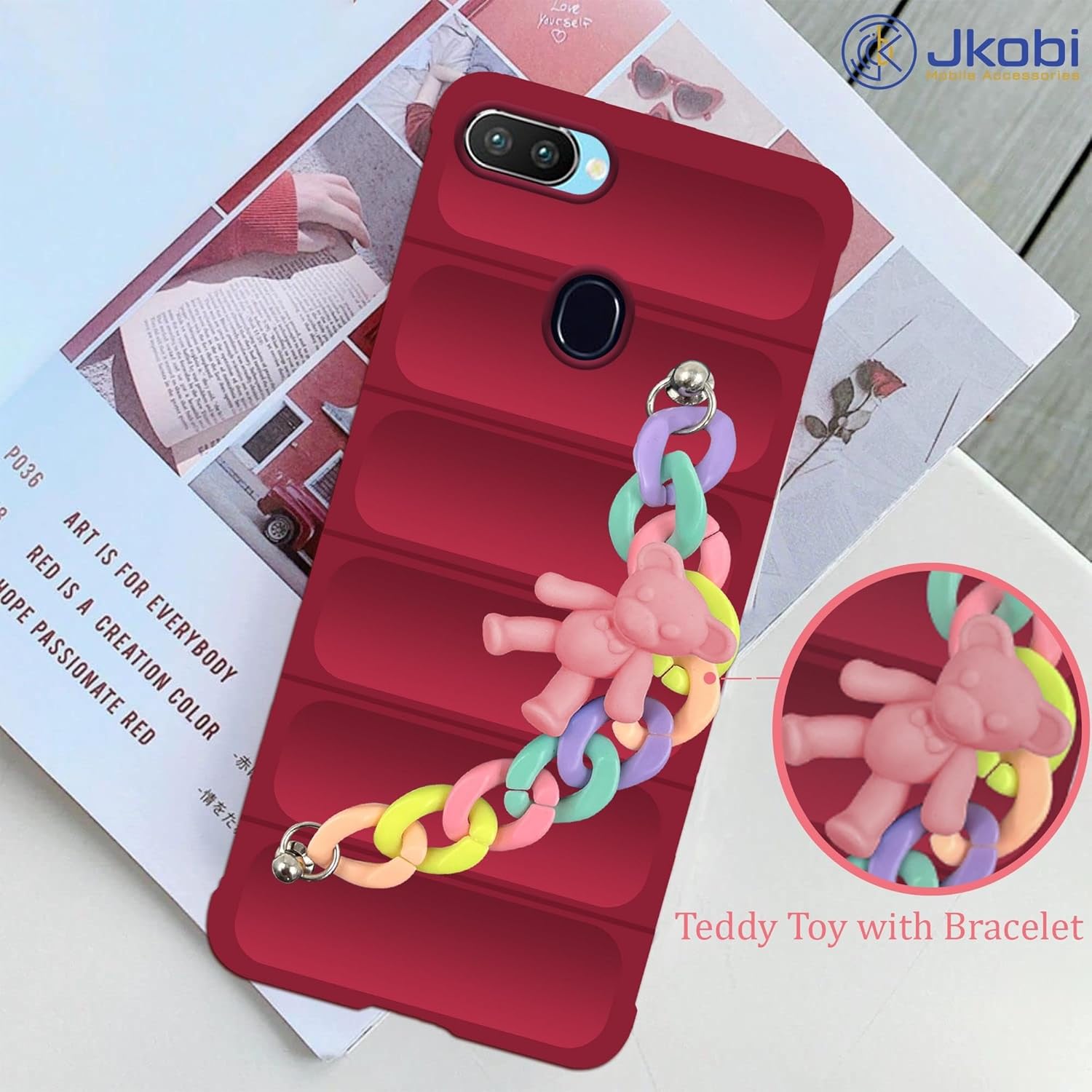 For Oppo A5 Oppo A5s Back Cover Girls Case with Bracelet (Wrist