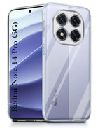 For Redmi Note 14 Pro  Back Cover ( Silicone Clear Shockproof Case with Camera Protection | Soft and Flexible | Transparent)