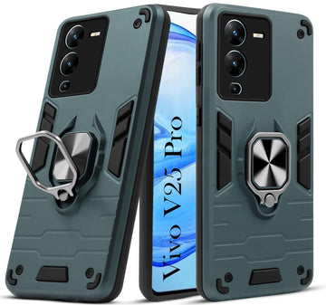 For Vivo V25 Pro Back Cover Case (Shockproof Polycarbonate Dual Layer Hybrid Armor)