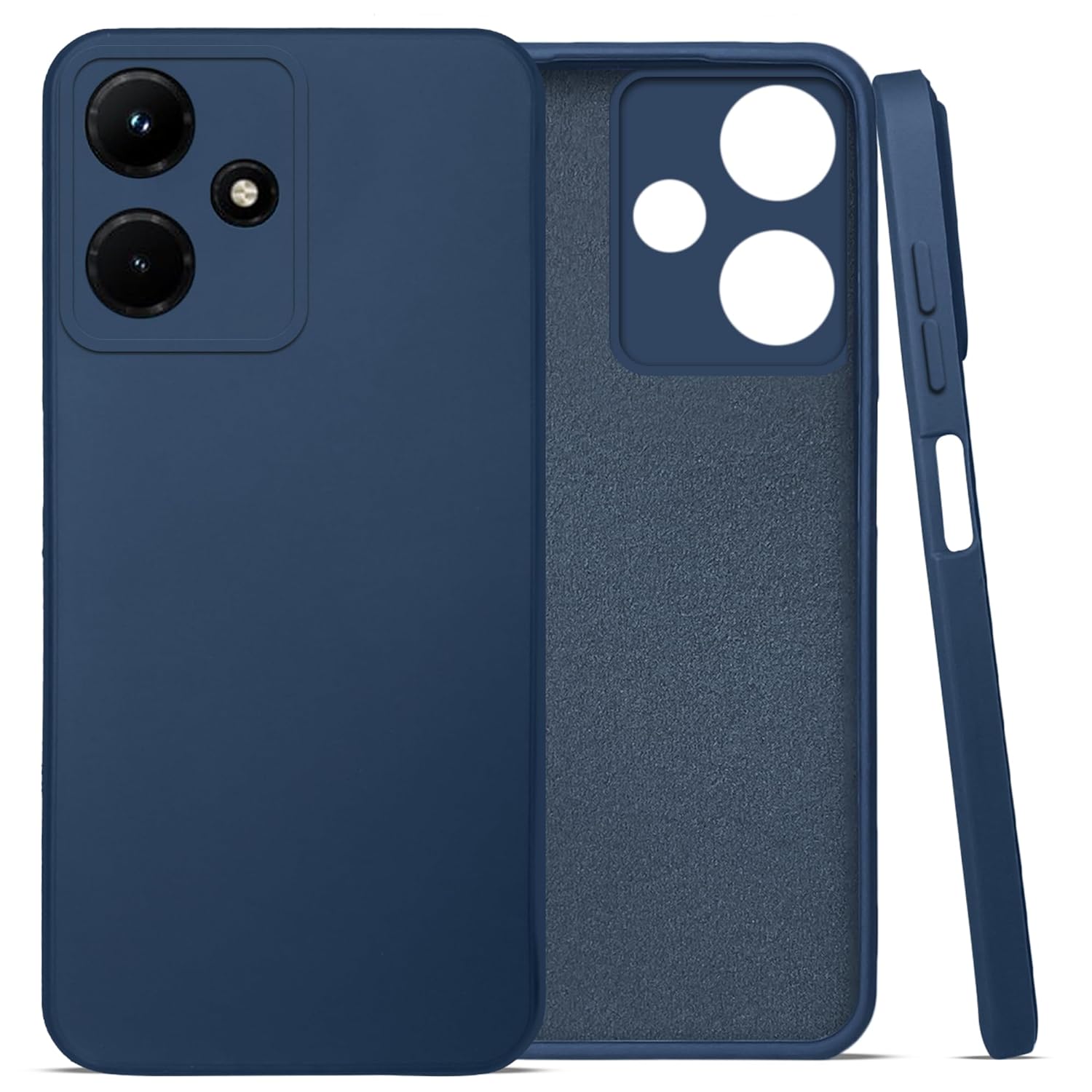 For Infinix Hot 30i Back Cover Case (Matte Finish Silicone with Inside Fiber Cloth)
