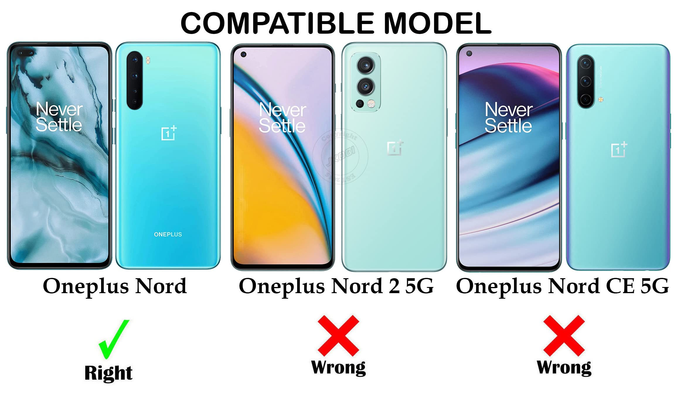 For OnePlus Nord Back Cover Case ( Shockproof with Polycarbonate Clear Panel | Professional Black)