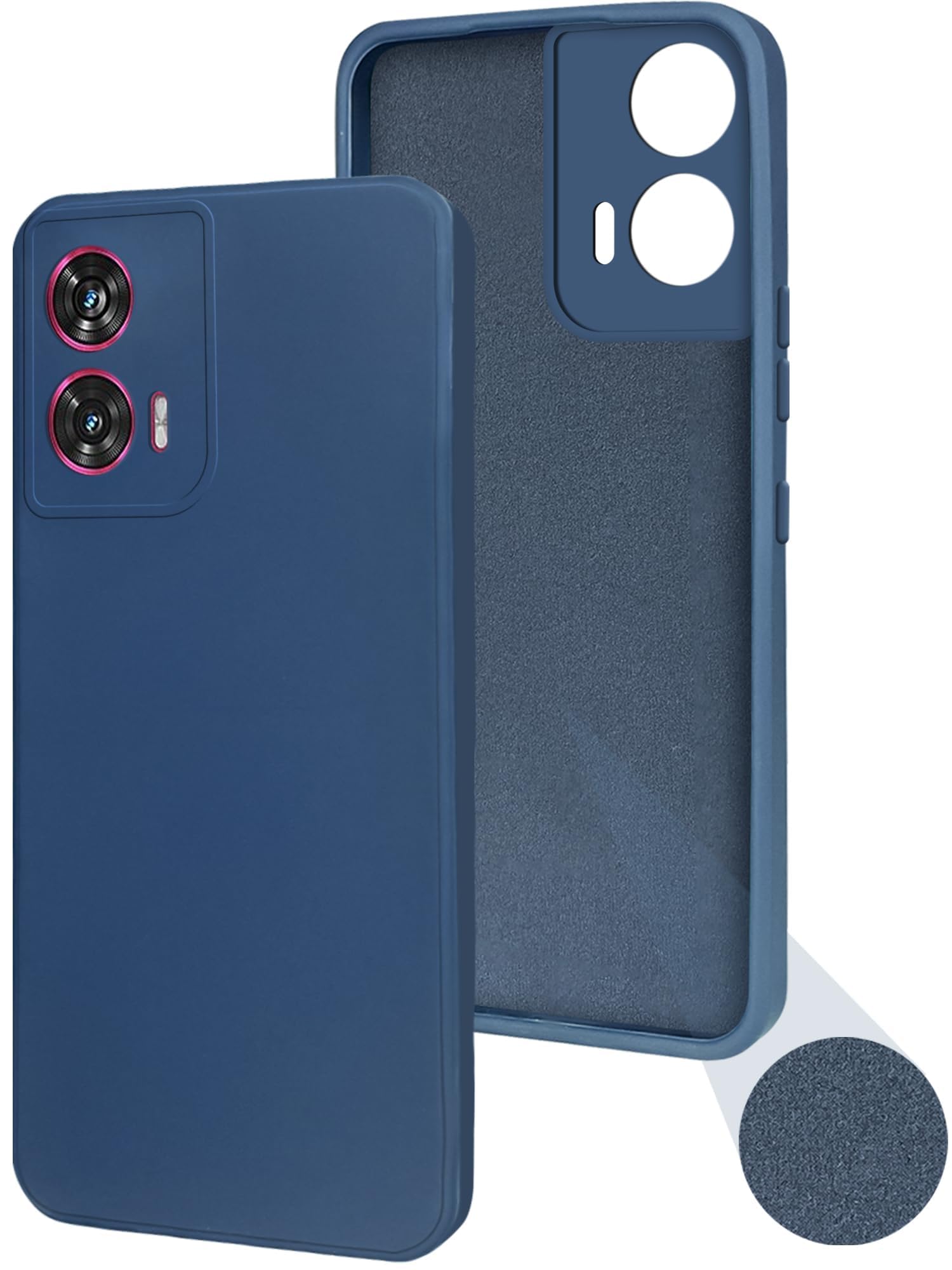 For Motorola Moto Edge 60 Back Cover Case (Matte Finish Silicone with Inside Fiber cloth)