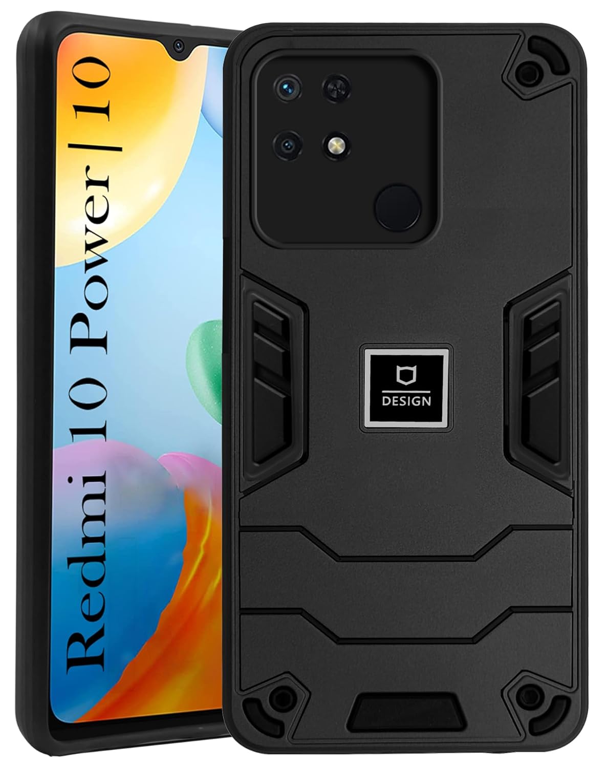 For Xiaomi Mi Redmi 10 Power | 10 (India) Back Cover Case (Lightweight Hybrid Armor Shockproof Polycarbonate)