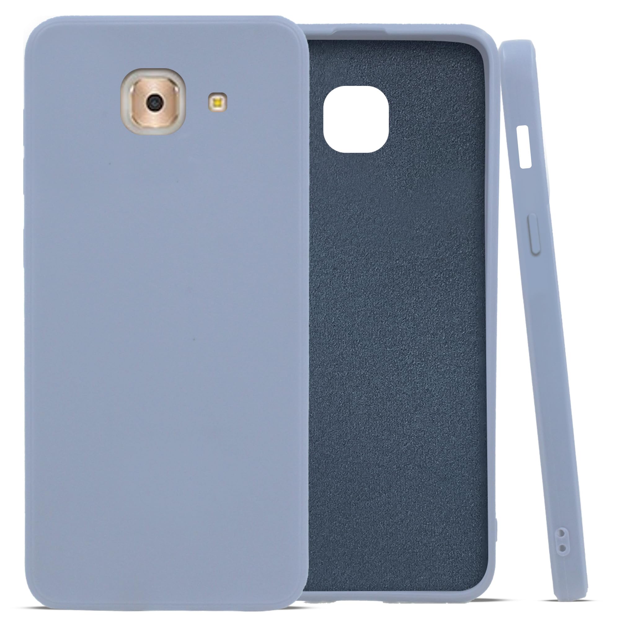 For Samsung Galaxy On Max Back Cover Case (Matte Finish Silicone with Inside Fiber Cloth)