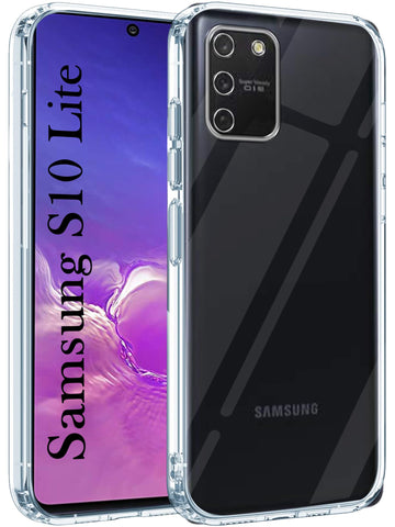 For Samsung Galaxy S10 Lite Back Cover (Silicone Clear Shockproof Case with Camera Protection | Soft and Flexible | Transparent)