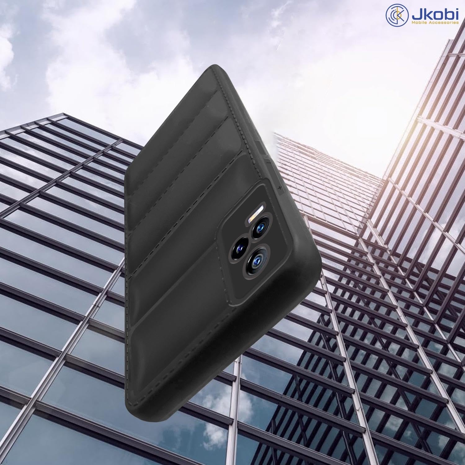 For Vivo Y73 Back Cover Case (Puffer Cushion Wave Design | Camera Protection)