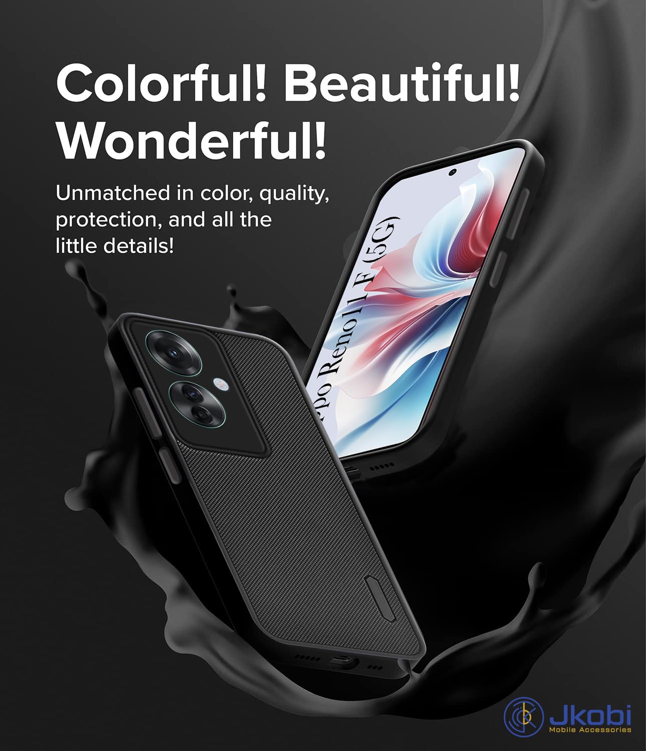 For Oppo Reno11 F 5G | Oppo Reno 11F 5G Back Cover Case Rubberised (Textured Grip Design| Micro-Fiber Cloth Inside | Slim and Light Weight | Soft Touch and Feel)
