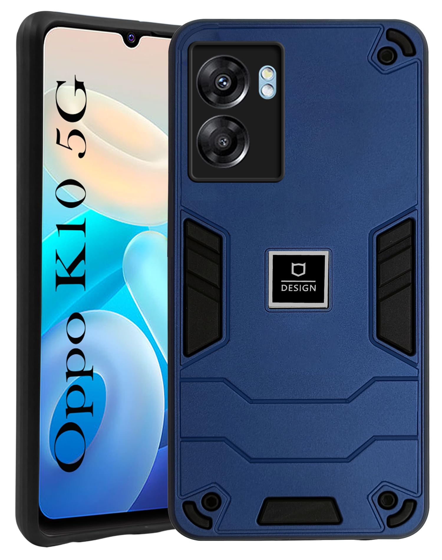 For Oppo K10 5G Back Cover Case (Lightweight Hybrid Armor Shockproof Polycarbonate)
