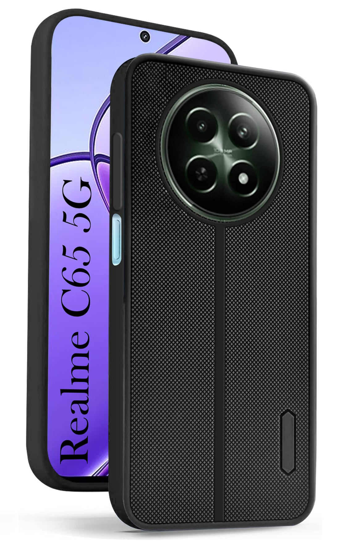 For Realme C65 5G Back Cover Case (Textured Grip Design | Camera Protetion | Slim and Light Weight | Soft Touch and Feel)
