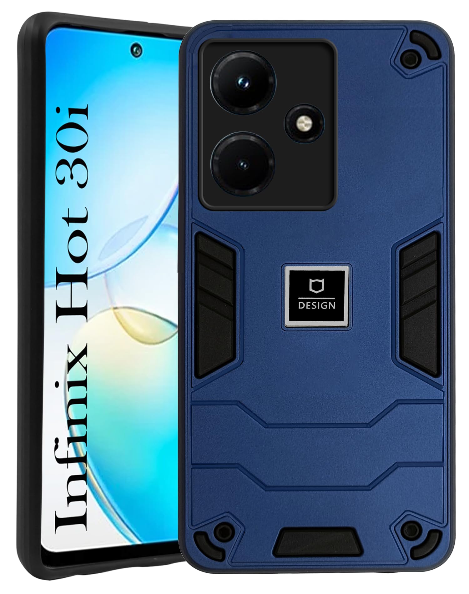 For Infinix Hot 30i Back Cover Case (Lightweight Hybrid Shockproof Polycarbonate)