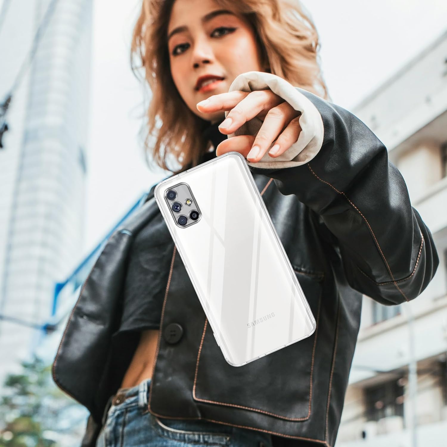 For Samsung Galaxy M51 Back Cover ( Silicone Clear Shockproof Case with Camera Protection | Soft and Flexible | Transparent)