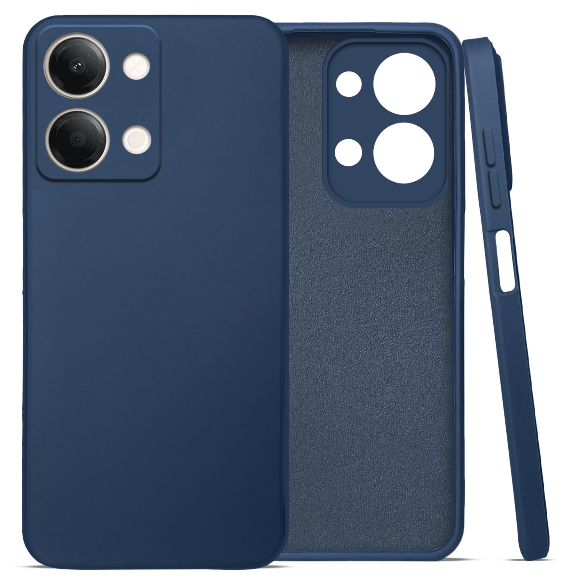 For Vivo iQOO Z11 Lite Back Cover Case (Matte Finish Silicone with Inside Fiber cloth)